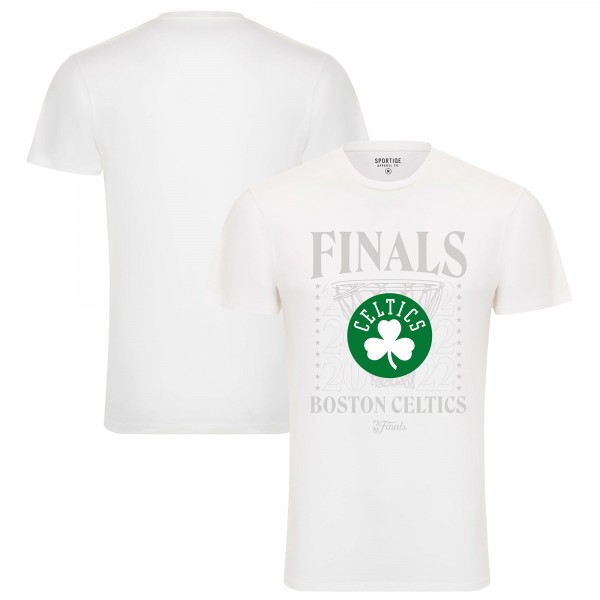 Футболка Boston Celtics Sportiqe 2022 NBA Finals Stacked Hoop Bingham - White