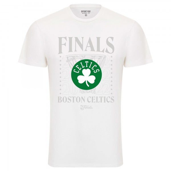 Футболка Boston Celtics Sportiqe 2022 NBA Finals Stacked Hoop Bingham - White