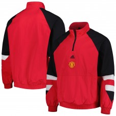 Кофта на короткой молнии Manchester United adidas Football Icon Raglan - Red