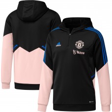 Толстовка на короткой молнии Manchester United adidas Training AEROREADY - Black/Pink