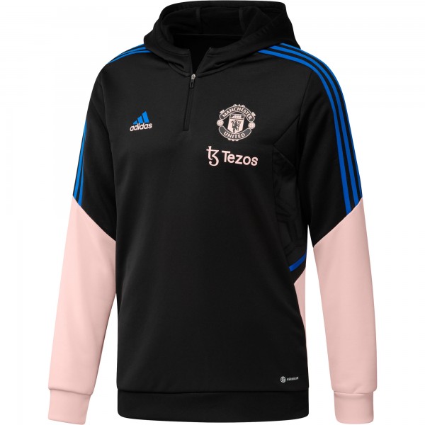 Толстовка на короткой молнии Manchester United adidas Training AEROREADY - Black/Pink