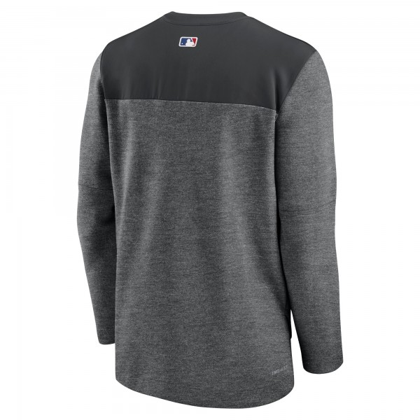 Кофта на короткой молнии Los Angeles Dodgers Nike Authentic Collection Game Time Performance - Black
