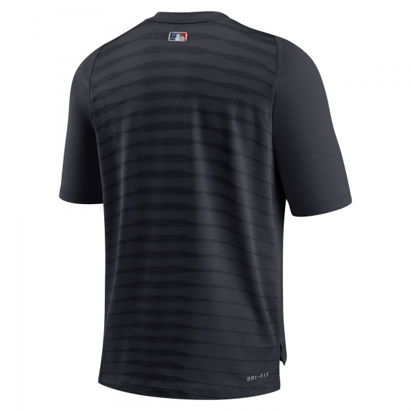 New York Yankees Nike Navy Authentic Collection Pregame Raglan Performance V-Neck T-Shirt