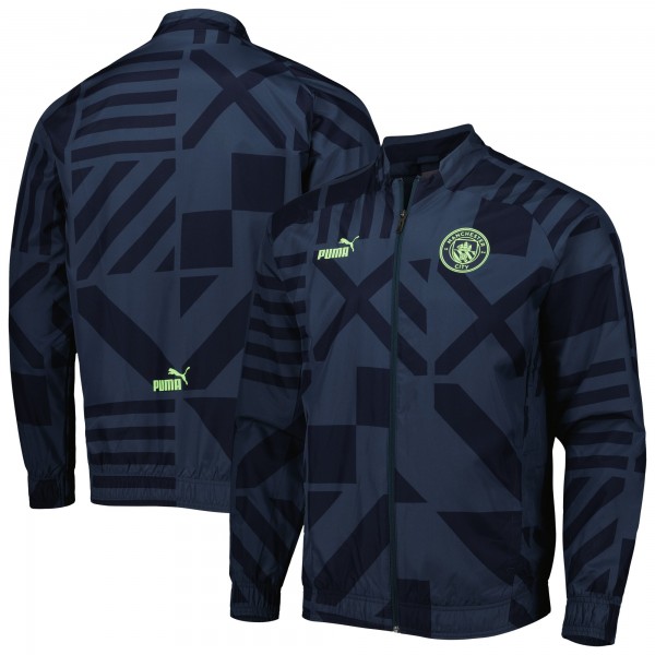 Куртка на молнии Manchester City Puma Pre-Match Raglan Training - Navy