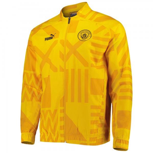 Куртка на молнии Manchester City Puma Pre-Match Raglan Training - Yellow