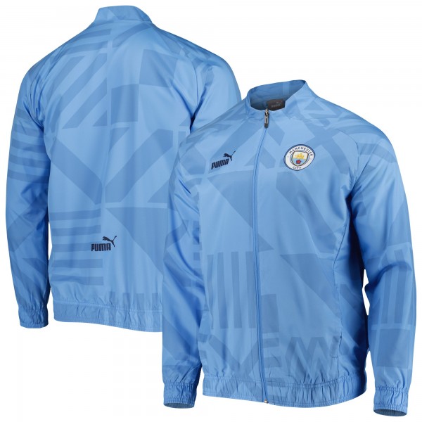 Куртка на молнии Manchester City Puma Pre-Match Raglan Training - Light Blue
