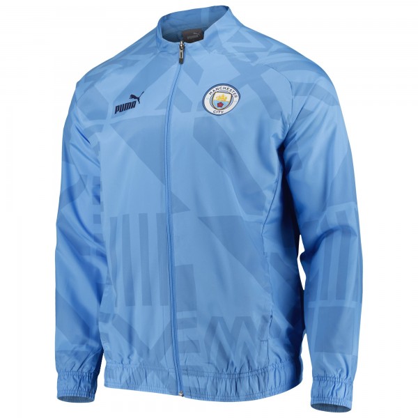 Куртка на молнии Manchester City Puma Pre-Match Raglan Training - Light Blue