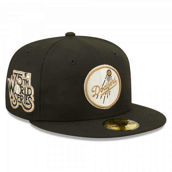 Бейсболка Los Angeles Dodgers New Era 1978 World Series Wheat Undervisor 59FIFTY - Black