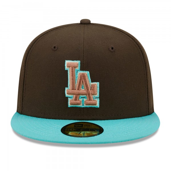 Бейсболка Los Angeles Dodgers New Era  Walnut Mint 59FIFTY - Brown/Mint