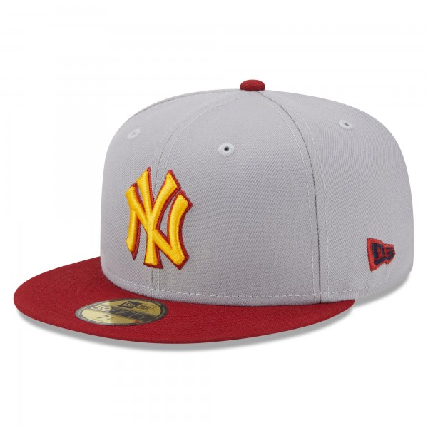 Бейсболка New York Yankees New Era World Series Champions Navy Undervisor 59FIFTY - Gray/Red