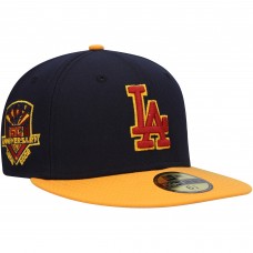 Бейсболка Los Angeles Dodgers New Era Primary Logo 59FIFTY - Navy/Gold