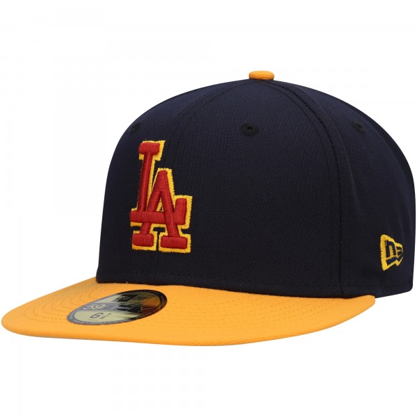 Бейсболка Los Angeles Dodgers New Era Primary Logo 59FIFTY - Navy/Gold