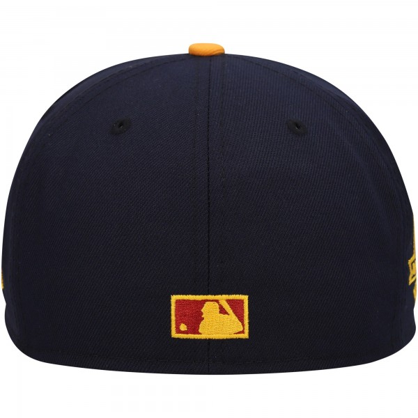 Бейсболка Los Angeles Dodgers New Era Primary Logo 59FIFTY - Navy/Gold