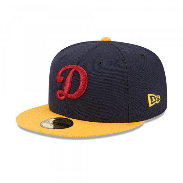 Бейсболка Los Angeles Dodgers New Era 60th Anniversary Primary Logo 59FIFTY - Navy/Gold