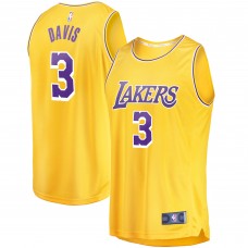Anthony Davis Los Angeles Lakers 2021/22 Fast Break Replica Jersey - Icon Edition - Gold