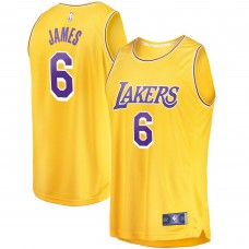 LeBron James Los Angeles Lakers 2021/22 Fast Break Replica Jersey - Icon Edition - Gold