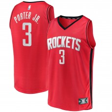 Kevin Porter Jr. Houston Rockets 2021/22 Fast Break Replica Jersey - Icon Edition - Red