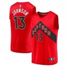 David Johnson Toronto Raptors 2021/22 Fast Break Replica Jersey - Icon Edition - Red
