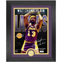 Los Angeles Lakers Wilt Chamberlain Highland Mint 13 x 16 NBA Legends Bronze Coin Photo Mint