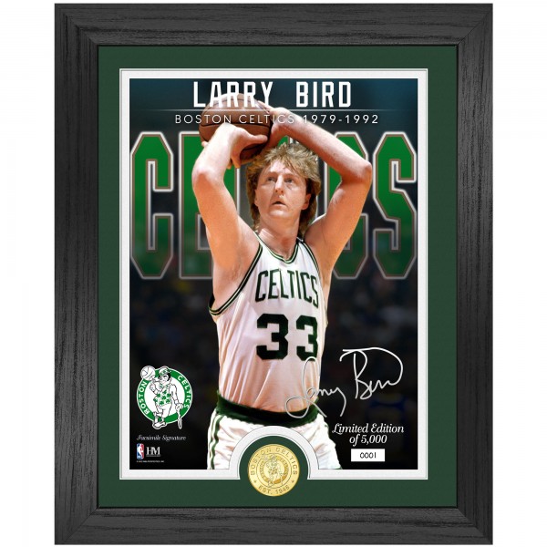 Boston Celtics Larry Bird Highland Mint 13 x 16 NBA Legends Bronze Coin Photo Mint