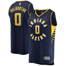Игровая джерси Tyrese Haliburton Indiana Pacers Youth 2021/22 Fast Break Replica - Icon Edition - Navy