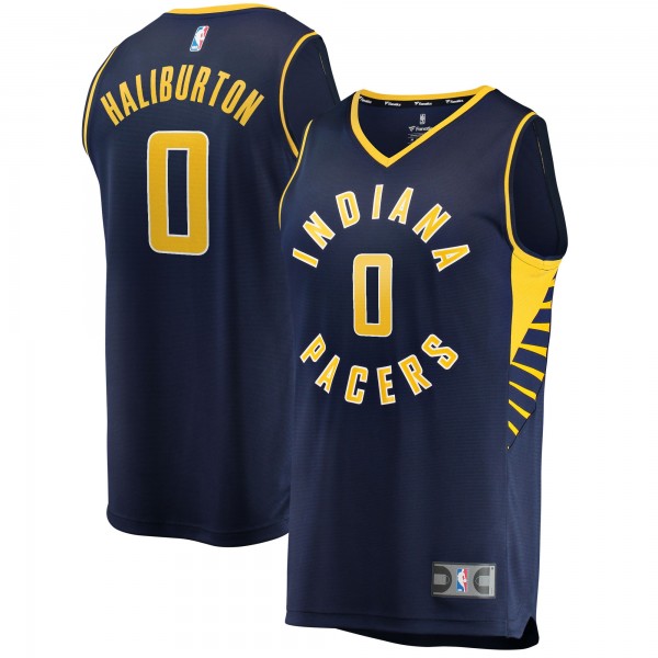 Игровая джерси Tyrese Haliburton Indiana Pacers Youth 2021/22 Fast Break Replica - Icon Edition - Navy
