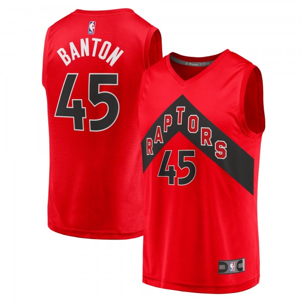Игровая форма  Dalano Banton Toronto Raptors Youth 2021/22 Fast Break Replica - Icon Edition - Red
