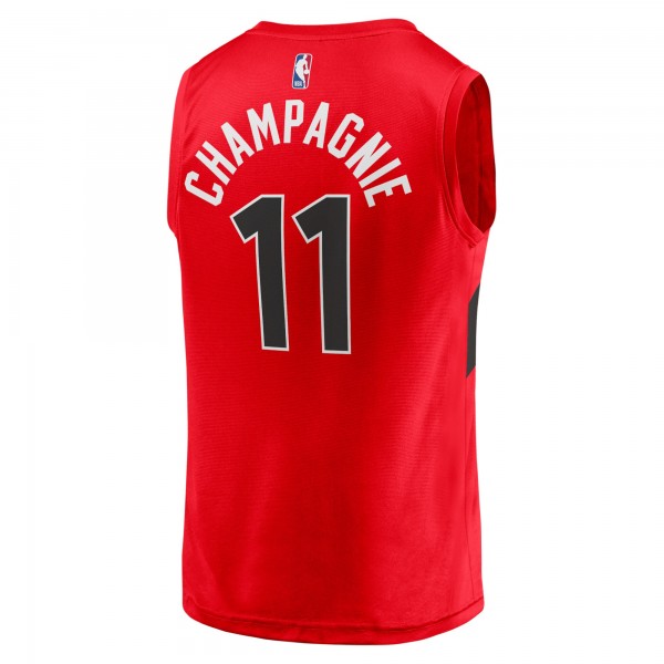 Игровая форма  Justin Champagnie Toronto Raptors Youth 2021/22 Fast Break Replica - Icon Edition - Red