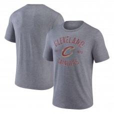 Cleveland Cavaliers Heather Gray Heritage Tri-Blend T-Shirt