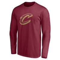 Cleveland Cavaliers Wine Primary Logo Team Long Sleeve T-Shirt