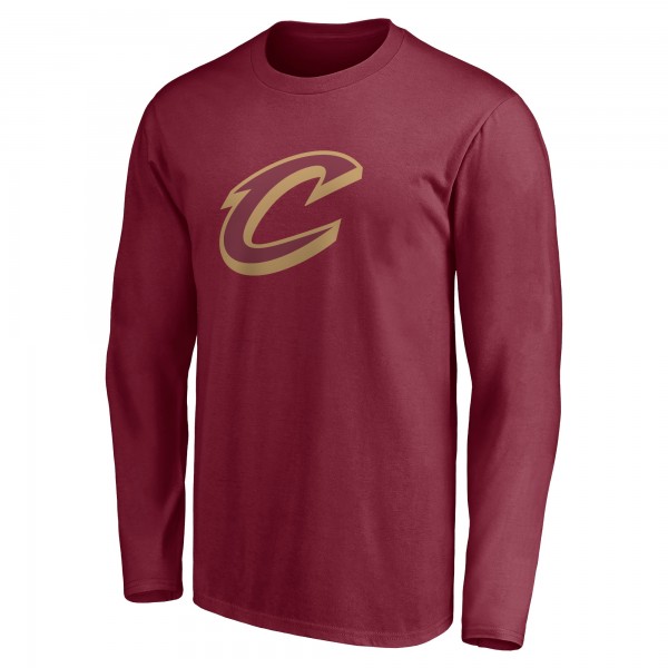 Cleveland Cavaliers Wine Primary Logo Team Long Sleeve T-Shirt