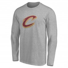 Cleveland Cavaliers Heathered Gray Primary Logo Team Long Sleeve T-Shirt