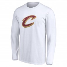 Cleveland Cavaliers White Primary Logo Team Long Sleeve T-Shirt