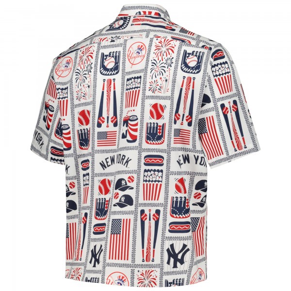 Рубашка с коротким рукавом New York Yankees Reyn Spooner White Americana