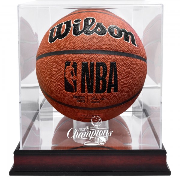 Golden State Warriors Fanatics Authentic 2022 NBA Finals Champions Mahogany Basketball Display Case