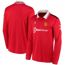 Игровая форма  Manchester United adidas 2022/23 Home Replica Long Sleeve Blank - Red