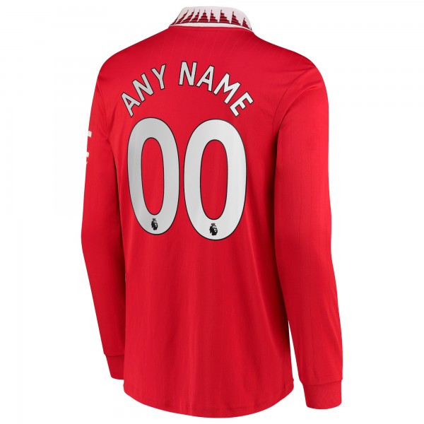 Игровая форма  Manchester United adidas 2022/23 Home Replica Long Sleeve Custom - Red