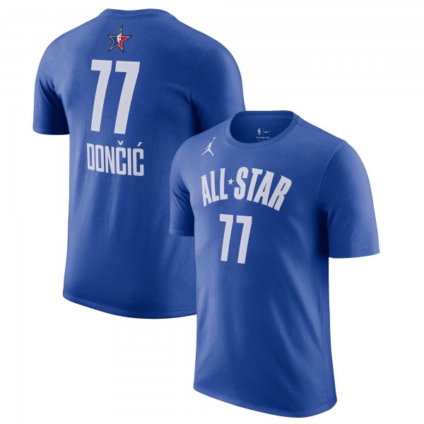 Именная футболка Luka Doncic Jordan Brand 2023 NBA All-Star Game - Blue