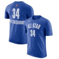 Именная футболка Giannis Antetokounmpo Jordan Brand 2023 NBA All-Star Game - Blue