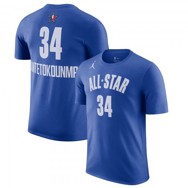 Именная футболка Giannis Antetokounmpo Jordan Brand 2023 NBA All-Star Game - Blue