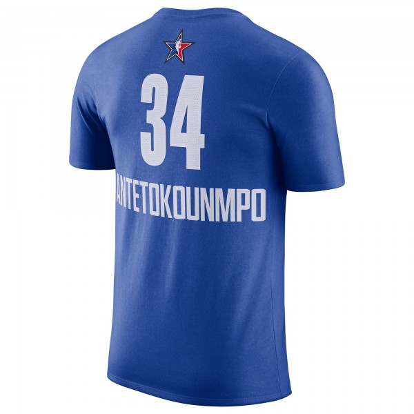 Именная футболка Giannis Antetokounmpo Jordan Brand 2023 NBA All-Star Game - Blue