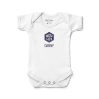 Малышам Charlotte Hornets White Buzz City Personalized Bodysuit