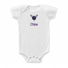 Малышам Charlotte Hornets White Stinger Personalized Bodysuit