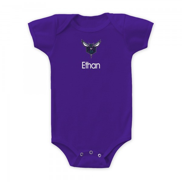 Малышам Charlotte Hornets Purple Stinger Personalized Bodysuit