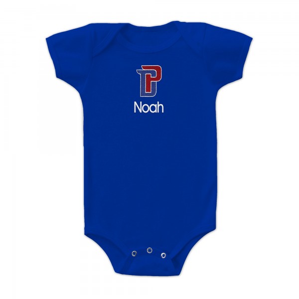 Малышам Detroit Pistons Royal Logo Personalized Bodysuit