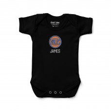 Малышам New York Knicks Black Ball Logo Personalized Bodysuit