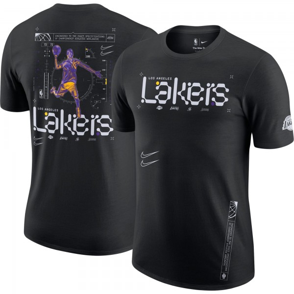 Футболка Los Angeles Lakers Nike Courtside Air Traffic Control Max90 - Black