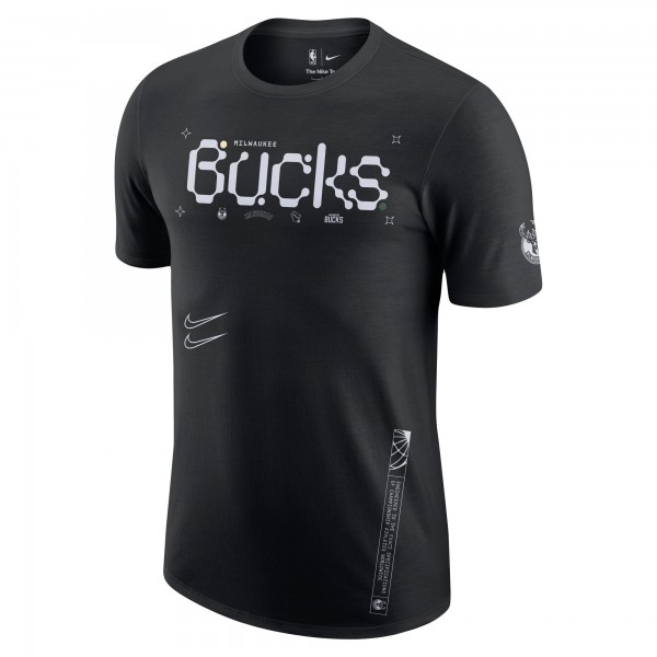 Футболка Milwaukee Bucks Nike Courtside Air Traffic Control Max90 - Black