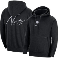 Толстовка Brooklyn Nets Nike Heather Black Courtside Versus Flight