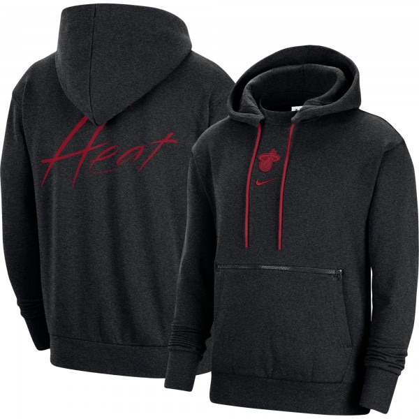 Толстовка Miami Heat Nike Courtside Versus Flight - Heather Black